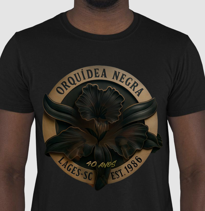 Unique - Orquídea Negra Brasão Dourado