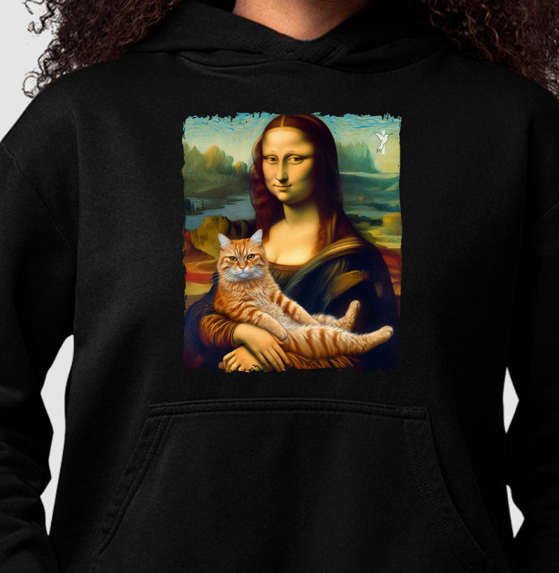 Monalisa e o gato Laranja.
