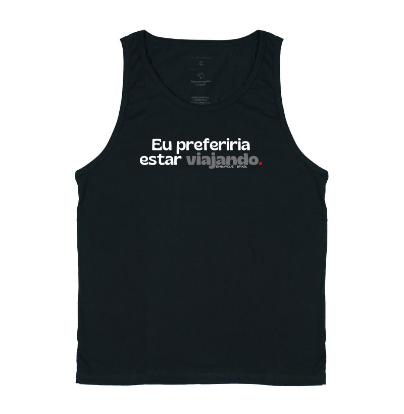 Eu preferiria estar viajando.