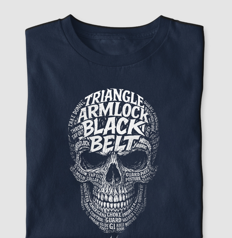 Black Belt Skull White