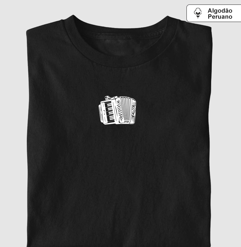 Camiseta Acordeão/Sanfona Minimalista - Pima Peruano - M2