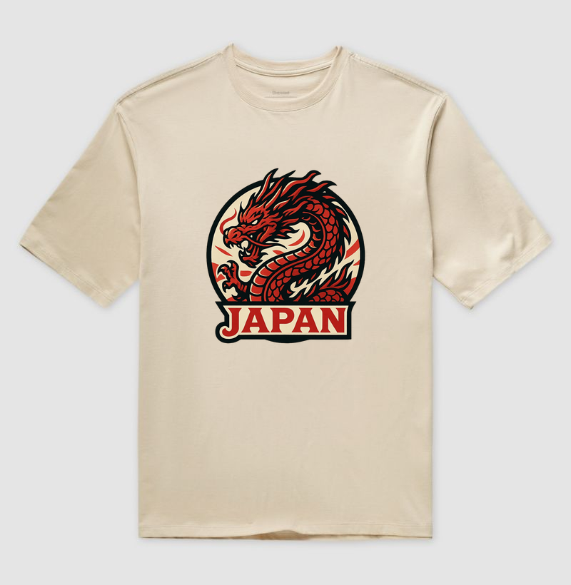 Estampa: 🐉 Dragão Japonês – A Força dos Quatro Elementos (竜)