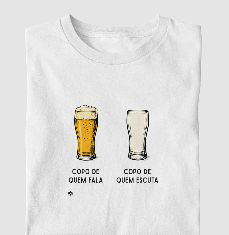 Camiseta Copo Cheio x Copo Vazio