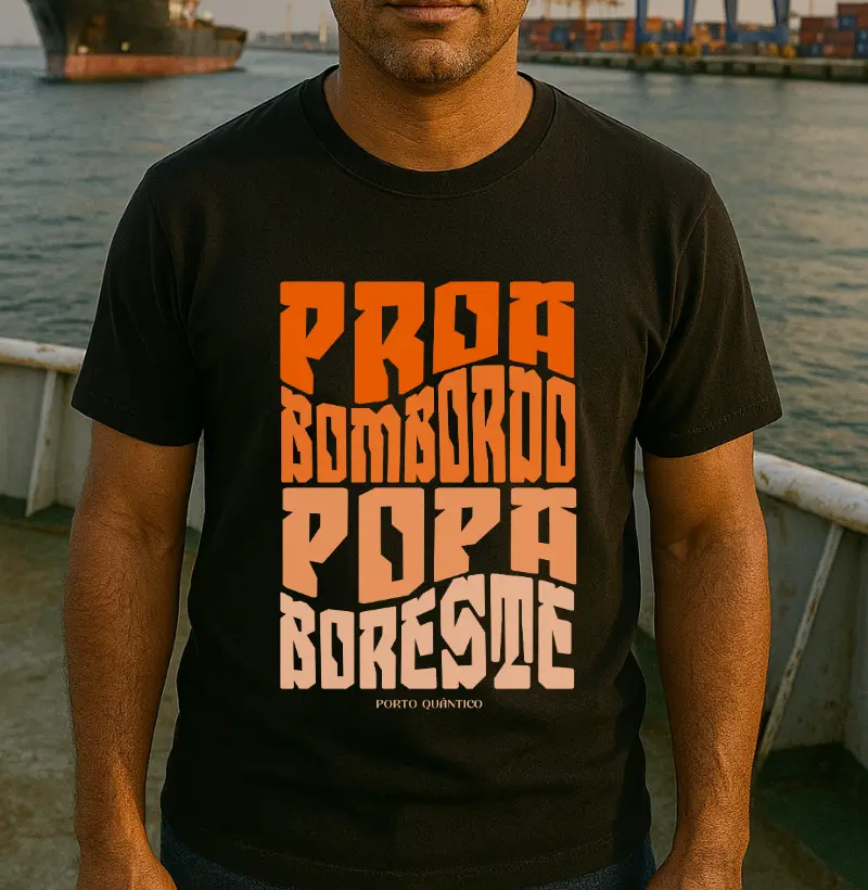 Camiseta Unissex 100% Algodão - Proa, Bombordo, Popa e Boreste