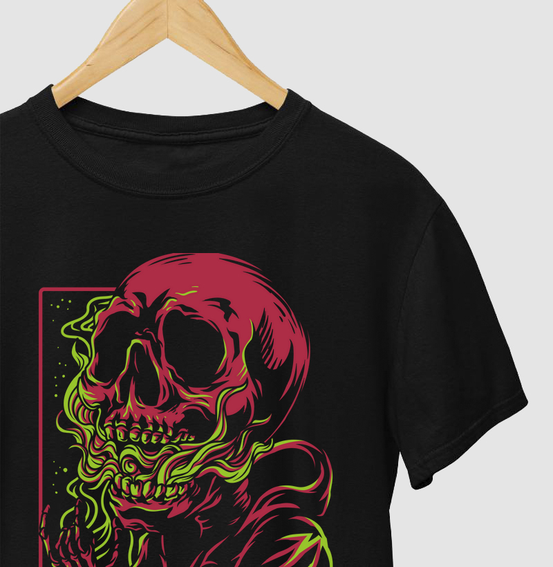 Camiseta Deborest - Skull Neon
