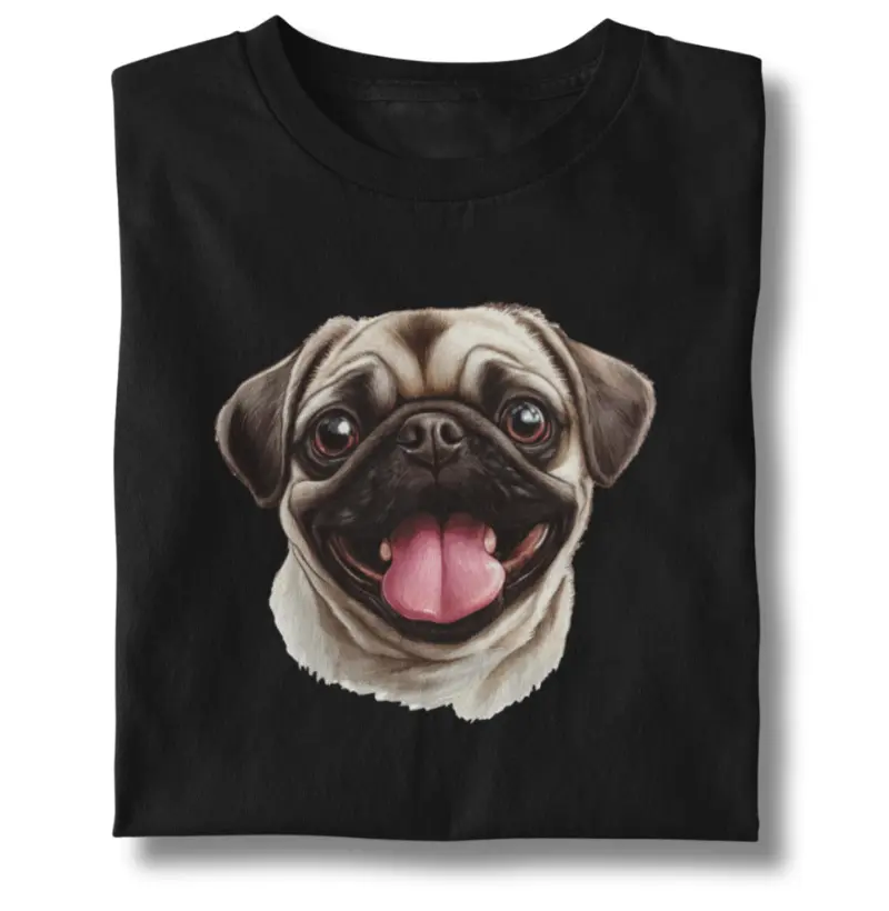 Realistic pug face