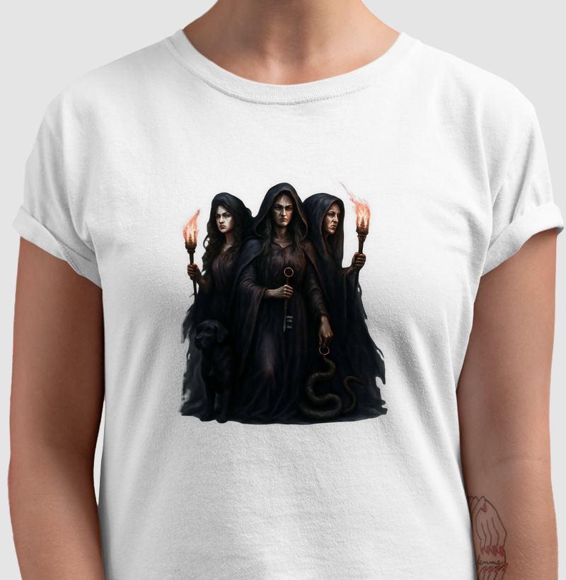 Camiseta Deusas - Tríplice - Face Escura