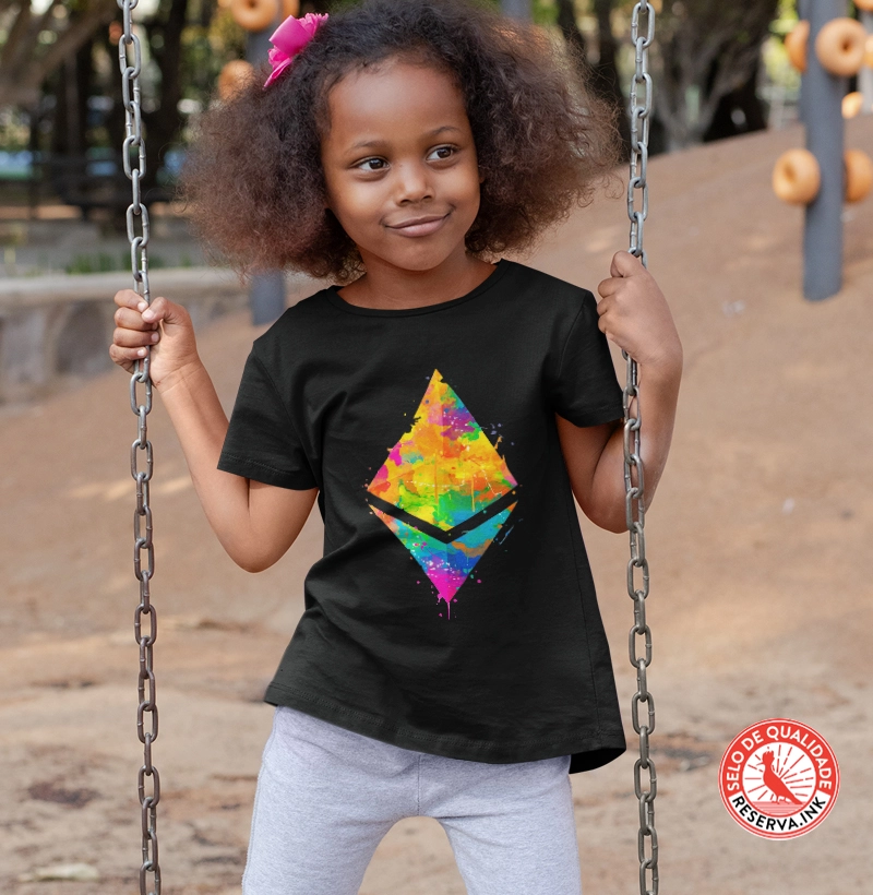 T Shirt mini Menino e Menina Ethereum