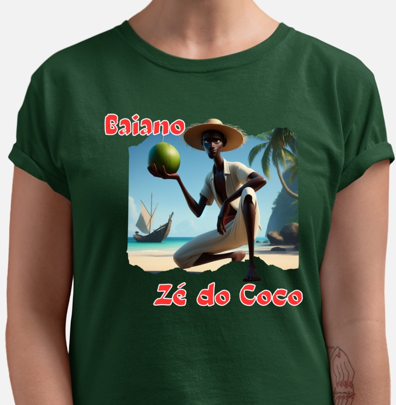 camiseta 100% Algodão - Baiano Zé do Coco