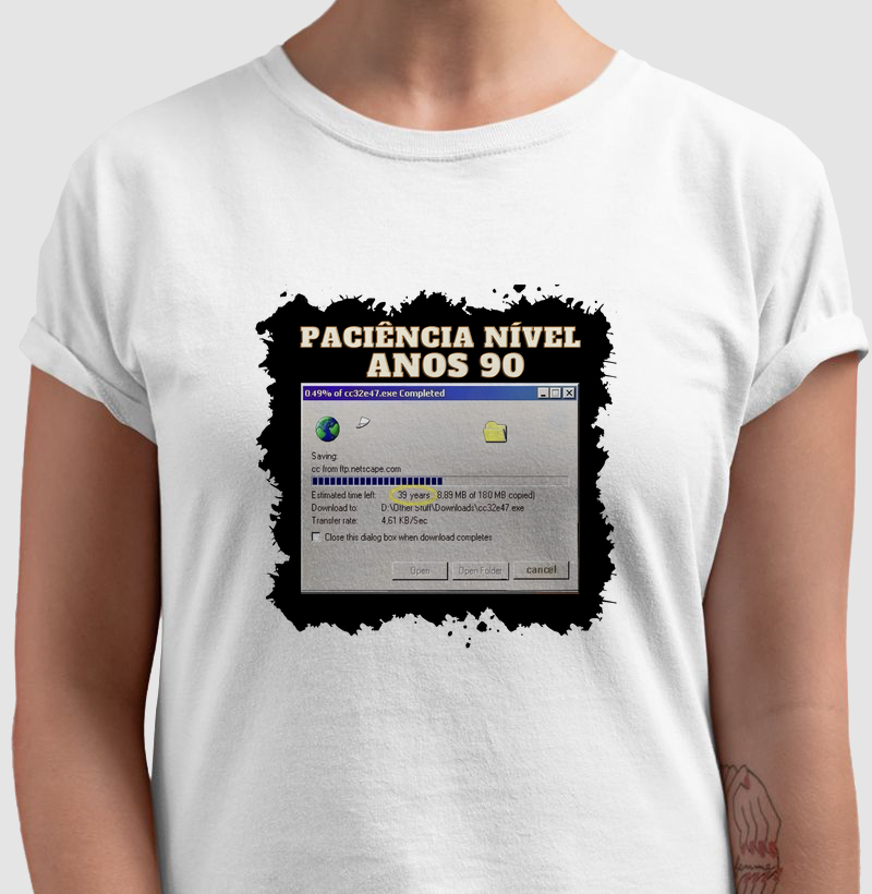 Camiseta Reserva Paciência Nível Anos 90
