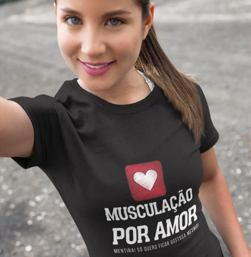 Camiseta Musa Fitness - Musculação por amor