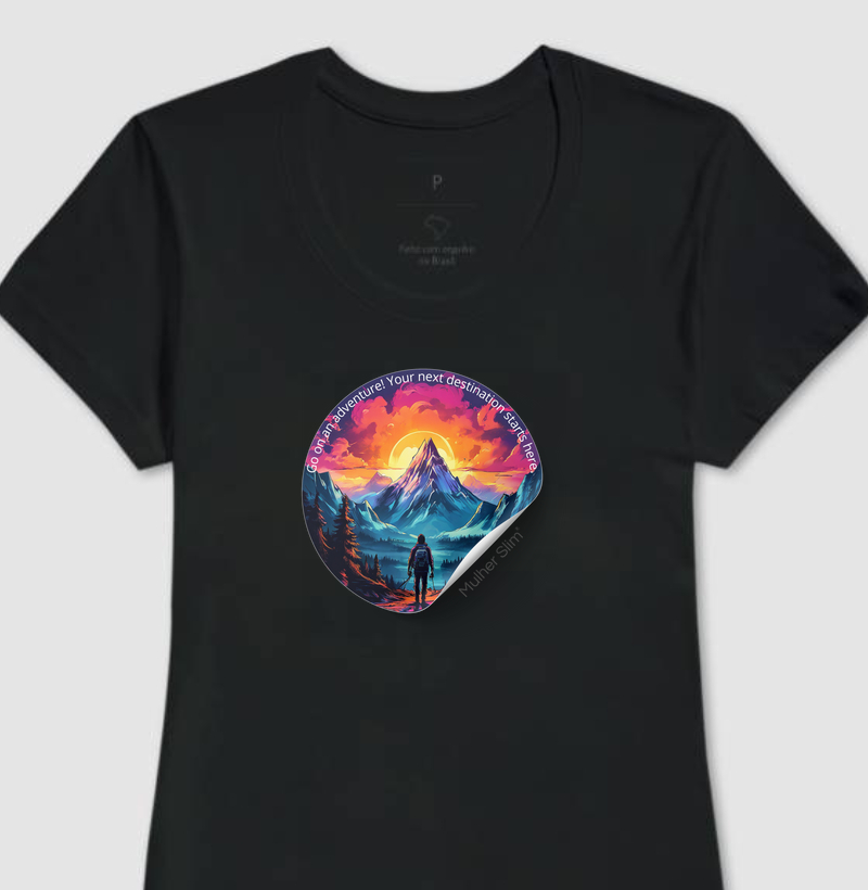 Camiseta Feminina Mulher Slim Aventura