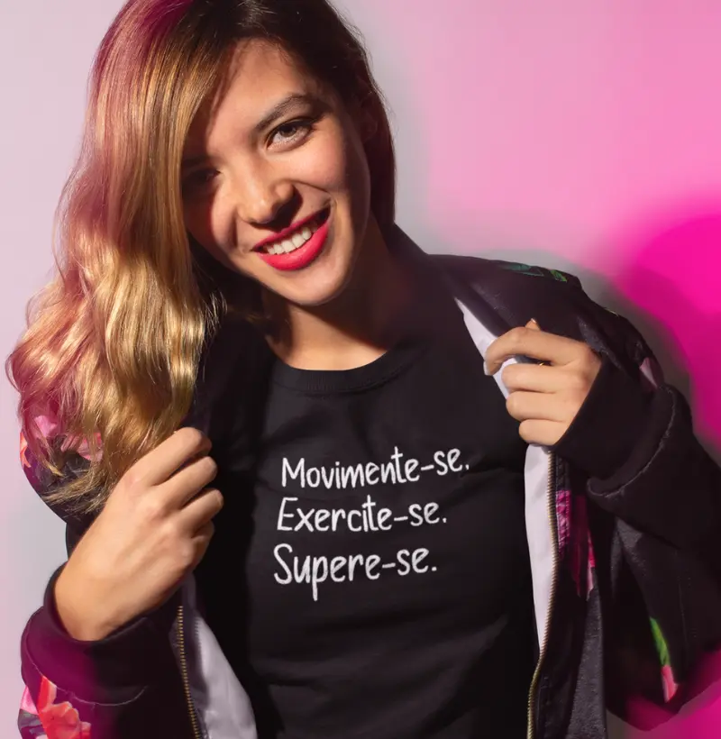 Camiseta Movimente-se | Superação | Malha Reserva | Atletiva
