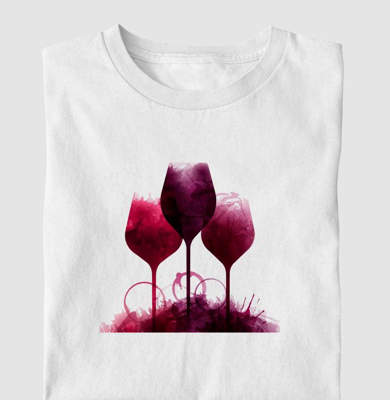 Camiseta Três Taças - Wine Splash