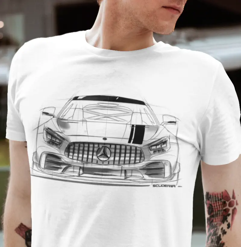 CAMISETA AMG GTR PRO SKETCH ART SCUDERIIA