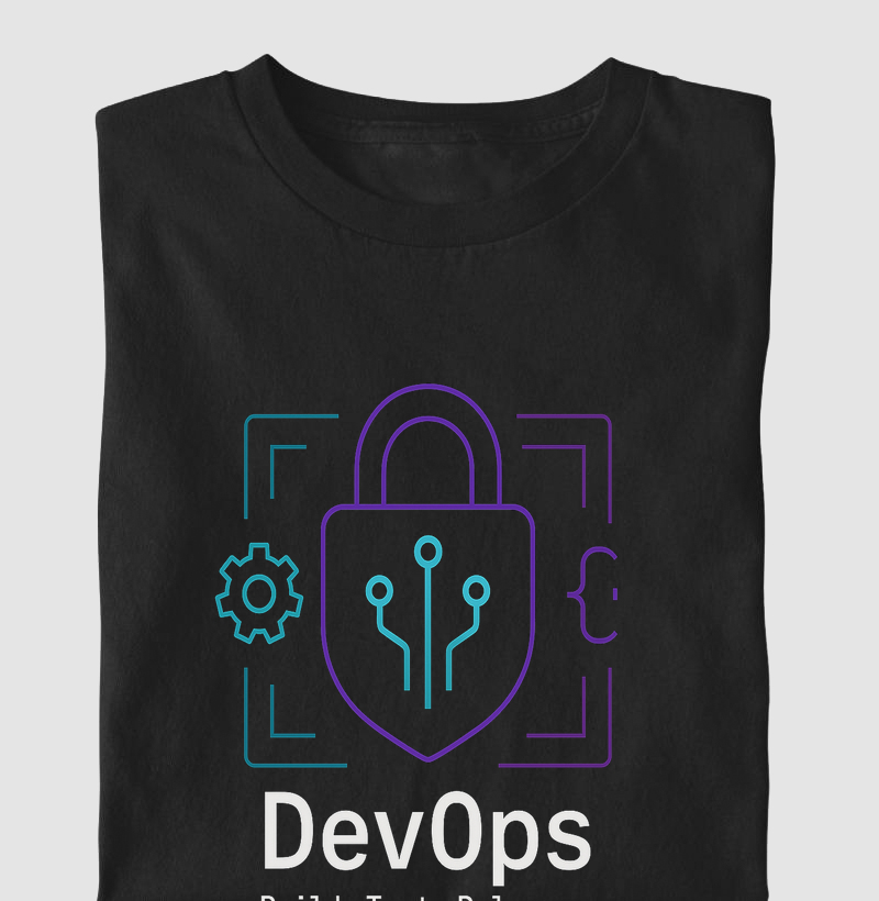Camiseta DevOps – Build. Test. Release.