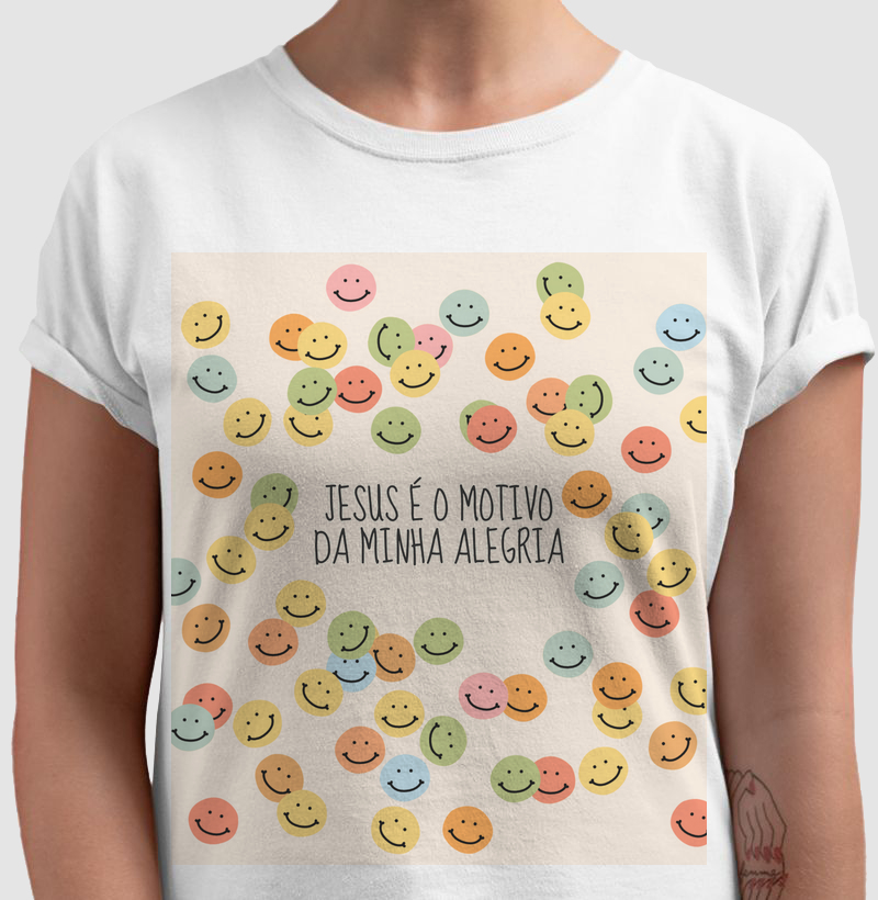 CAMISETA JESUS É O MOTIVO DA MINHA ALEGRIA