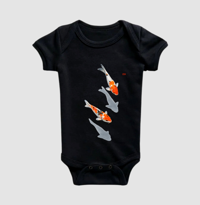 Camiseta Carpas Nishikigoi (Sombras) - Minimalista