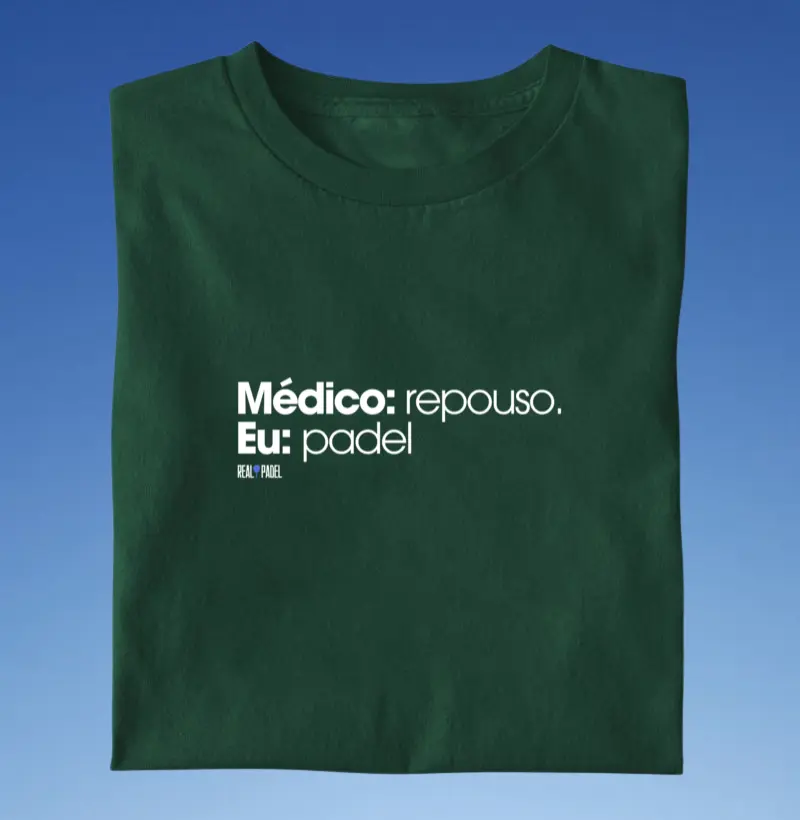 Médico: repouso. Eu: padel