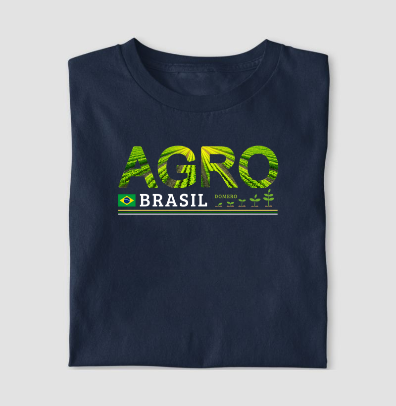 camiseta Brasil agro azul