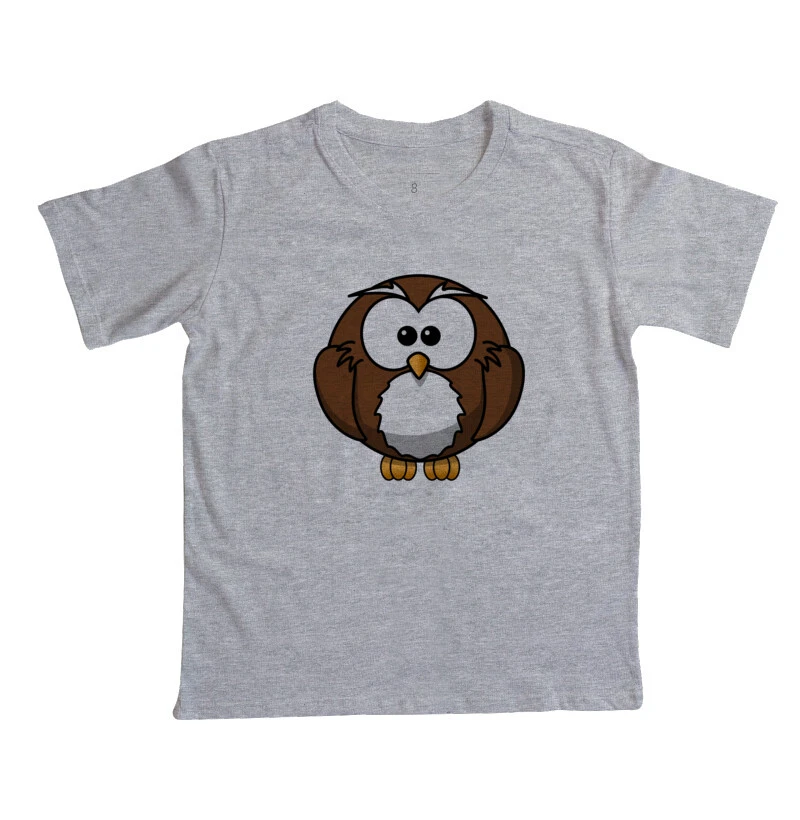 camiseta infantil coruja