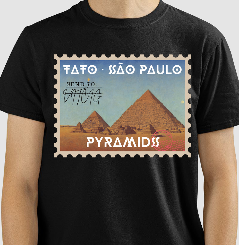 PYRAMIDS. T-SHIRT Black Rom - Coleção Travel Vitcig