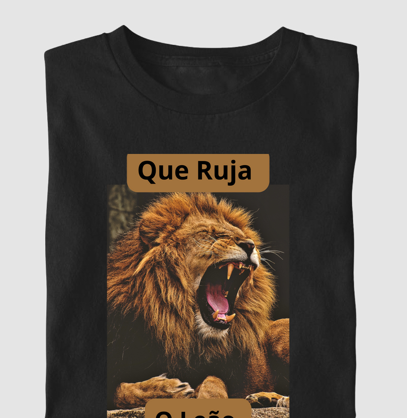 🦁 Camiseta – Que Ruja o Leão