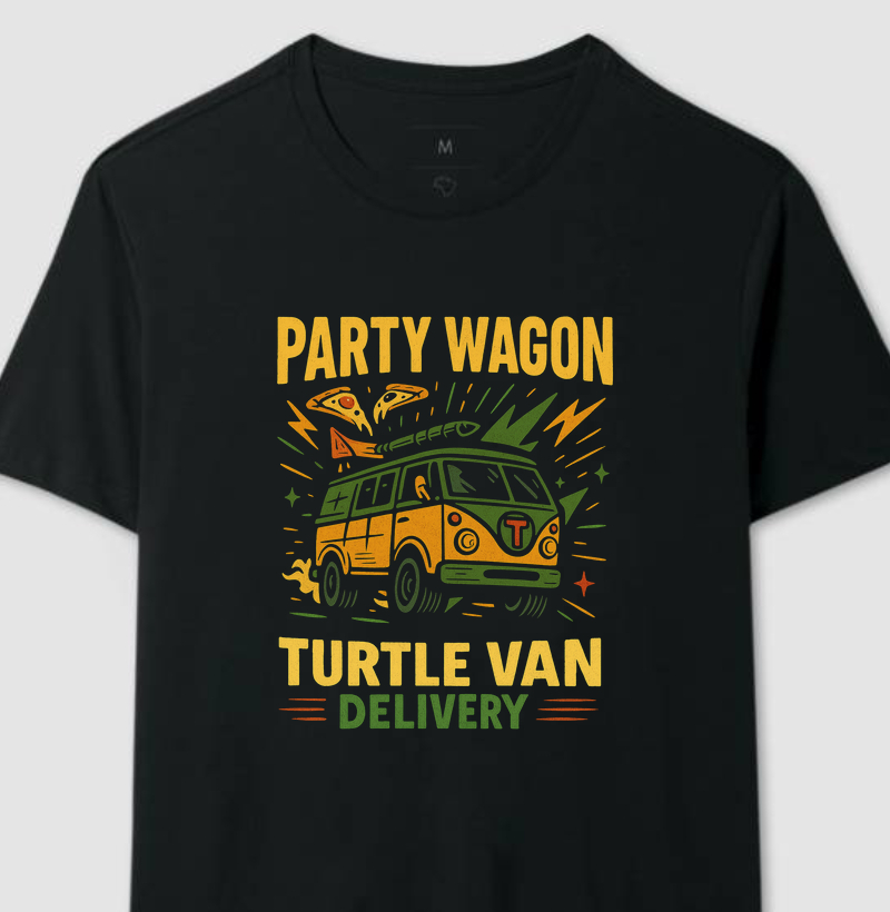 Party Wagon Turtle Van Delivery Retro Series