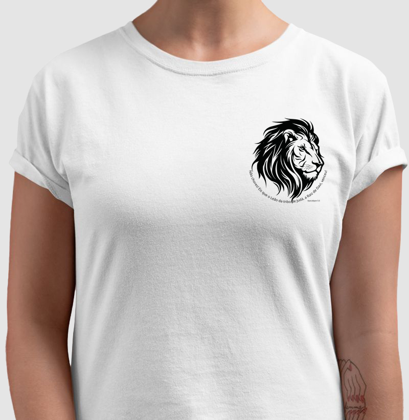 Camiseta Leão com Versículo 