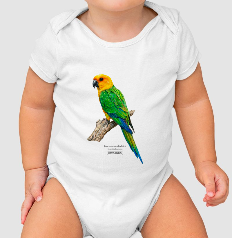 Traços Alados - Jandaia-verdadeira - Body Infantil