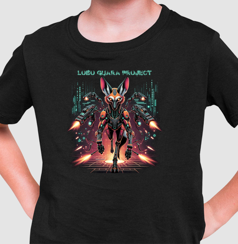 Camiseta Infantil - Lobo Guará Project: Cyberwar 1