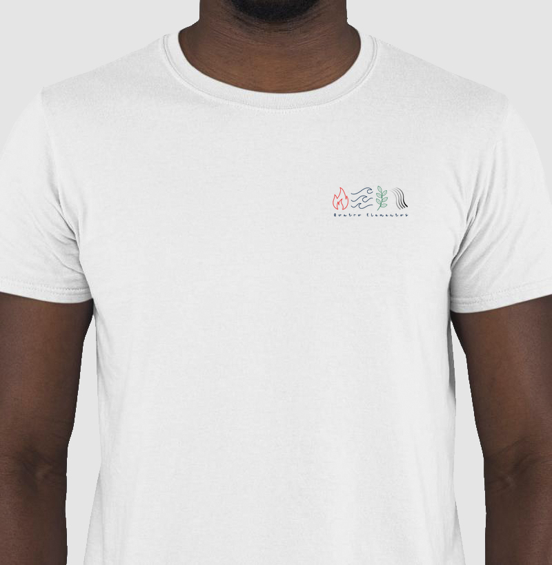 Camiseta 4 Elementos da Natureza Est. Peq Branca