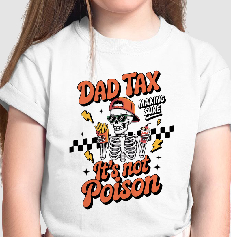 Camiseta Retrô "Dad Tax" - O Imposto do Papai