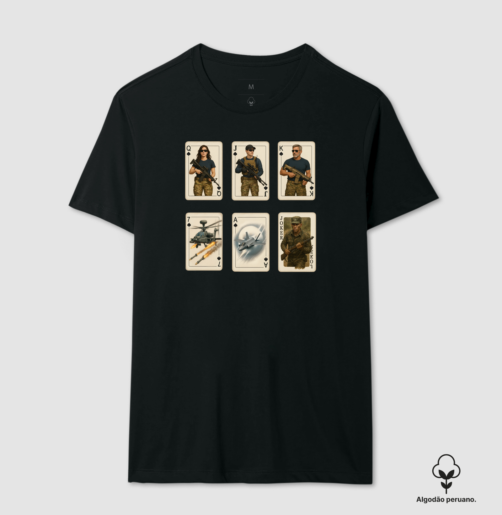 Camiseta Cartas de Espadas - Algodão Peruano