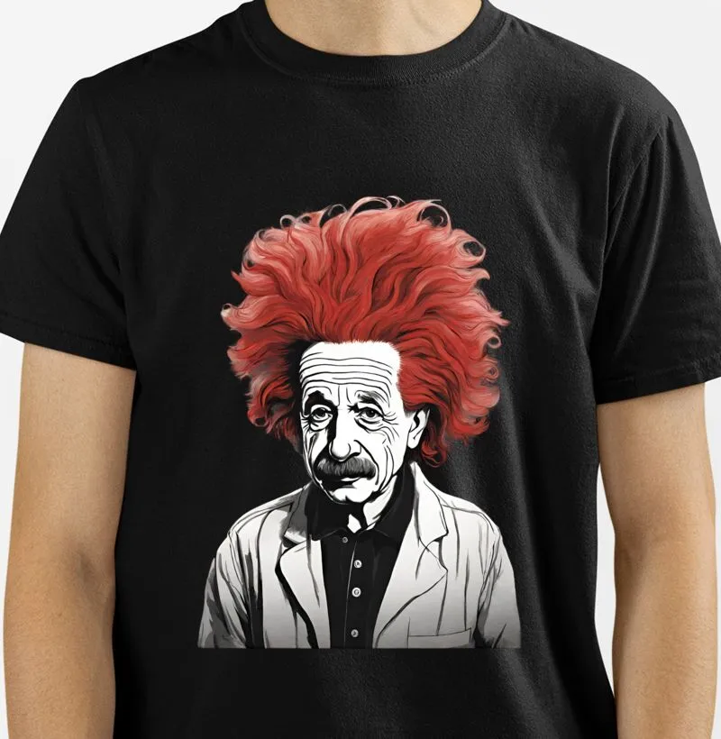 Camiseta Reserva Ink - Albert Einstein com Cabelos Vermelhos