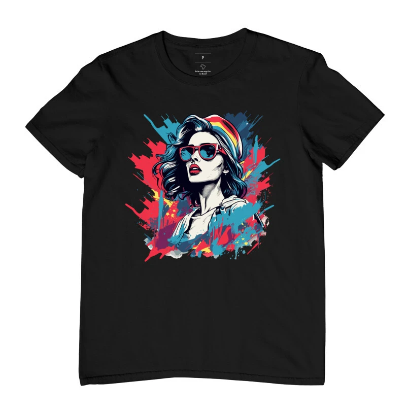 Camiseta Charme em Grafite