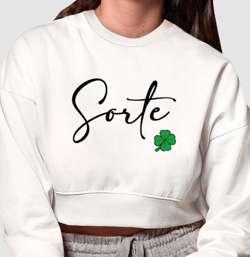Cropped Moletom A Sorte