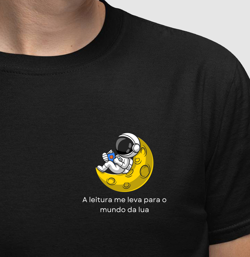 Camiseta | A leitura me leva para o mundo da lua