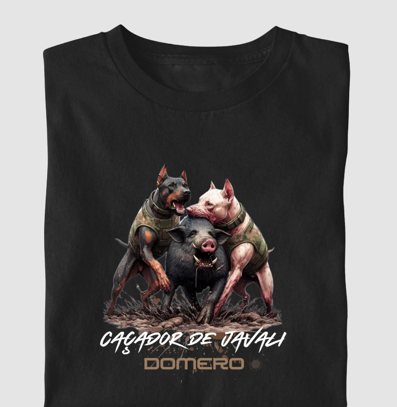 camiseta caçador de javali