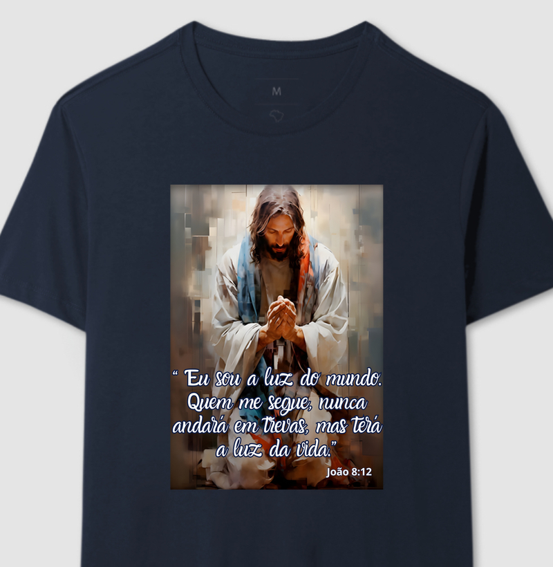 Camiseta "Jesus, eu sou a luz"
