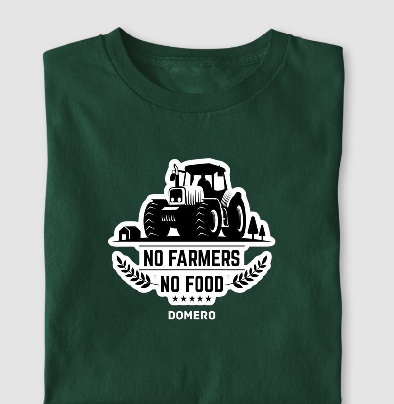 camiseta no farms no food
