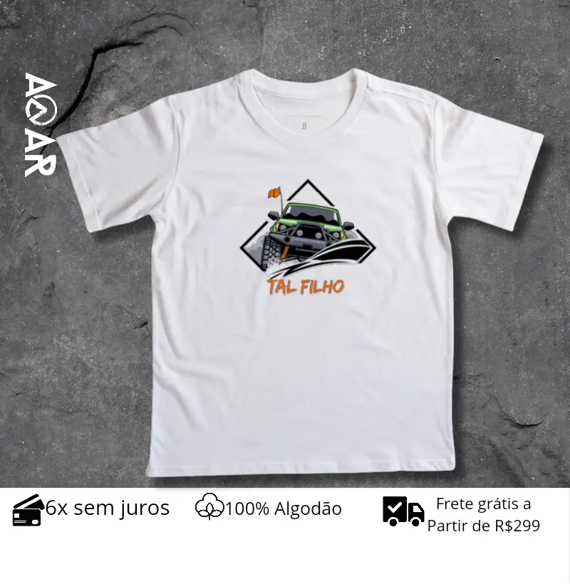 Camiseta Infantil Off Road Tal Filho