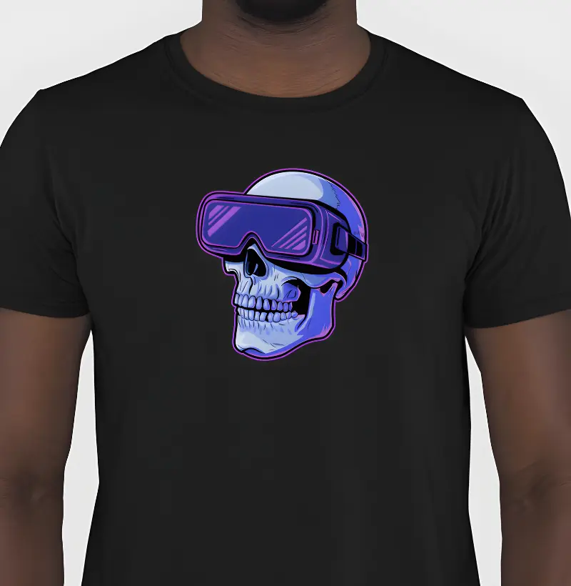 Camiseta Caveira Óculos VR 