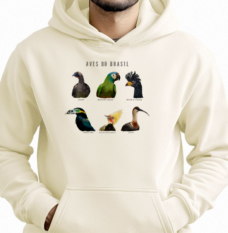 Aves do Brasil - Várias - Moletom Hoodie