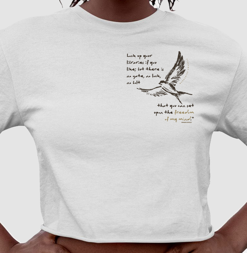 Camiseta oversized Freedom of My Mind — Virginia Woolf