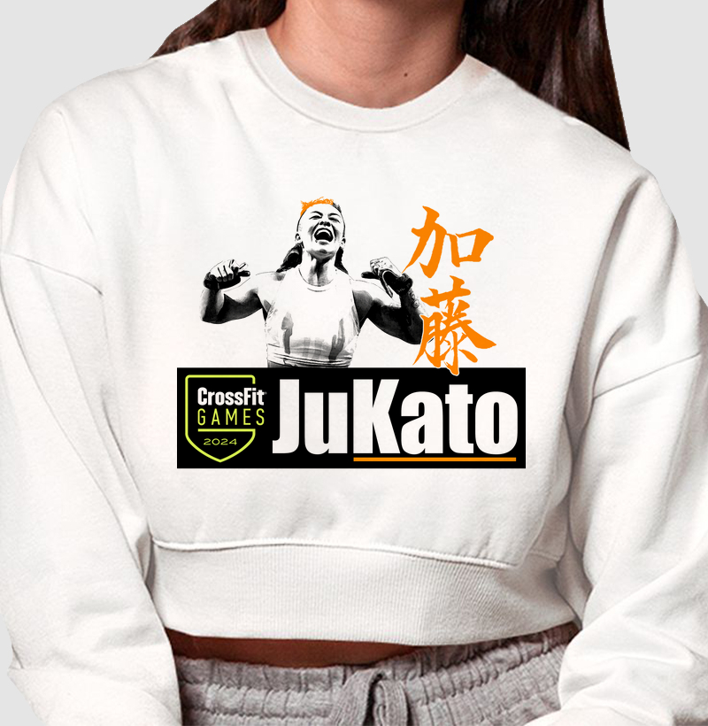 Moletom cropped branco