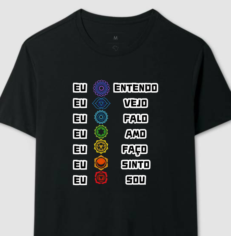 CAMISETA HARMONIZAÇÃO DOS CHAKRAS 
