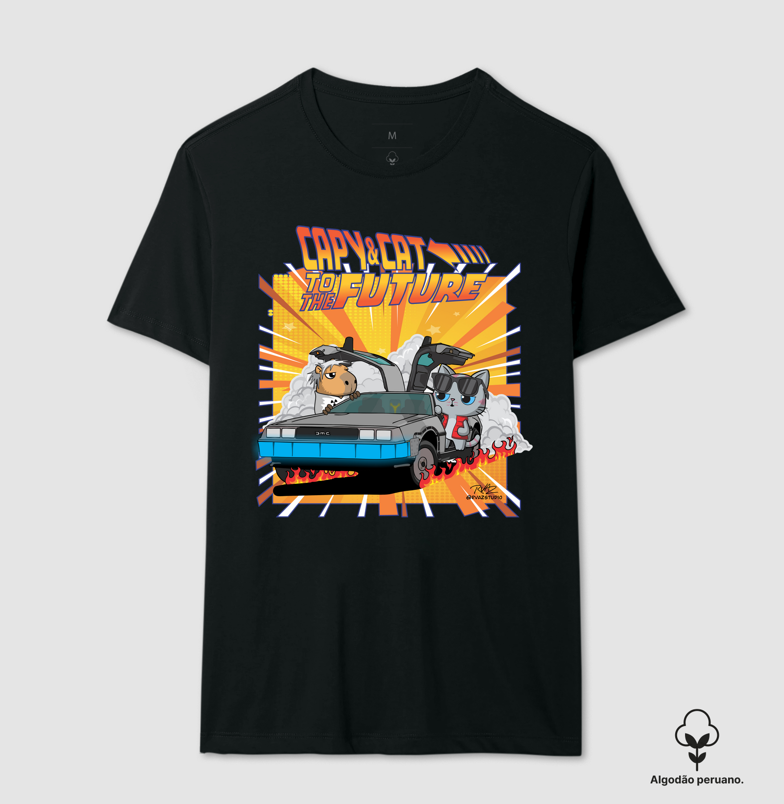 Camiseta Capy & Cat to the Future