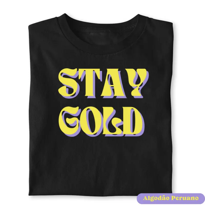 Stay Gold Roxo - Algodão Peruano