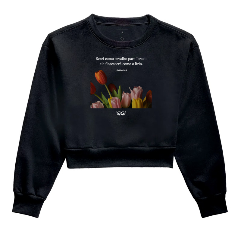  Camiseta Feminina Personalizada Serei como Orvalho para Israel. Oséias 14.5